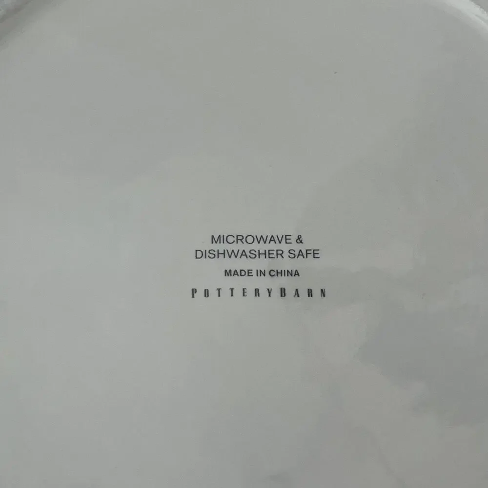 Pottery Barn Nostalgic Santa Dinner Plates 10.5